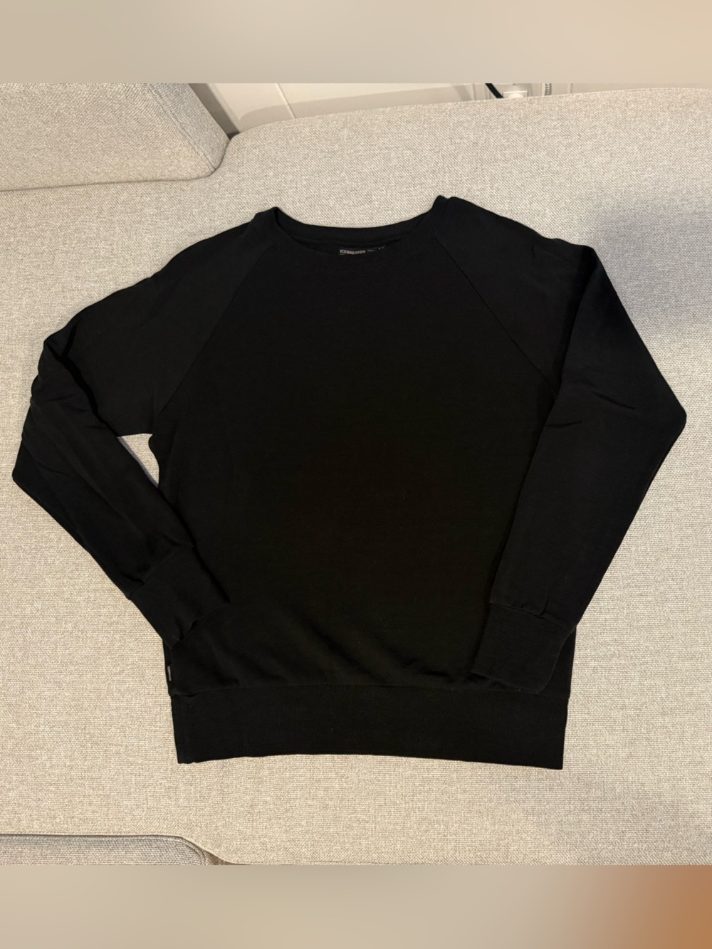 Icebreaker Tabi Realfleece Sweat Crewe, Black, M, EUC - Picture 2 of 6
